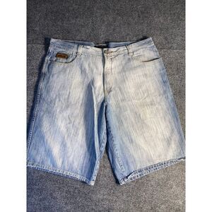 Pelle Pelle Denim Shorts Men Size 42 Blue Pockets Flat Front Comfort 13.5 Inseam